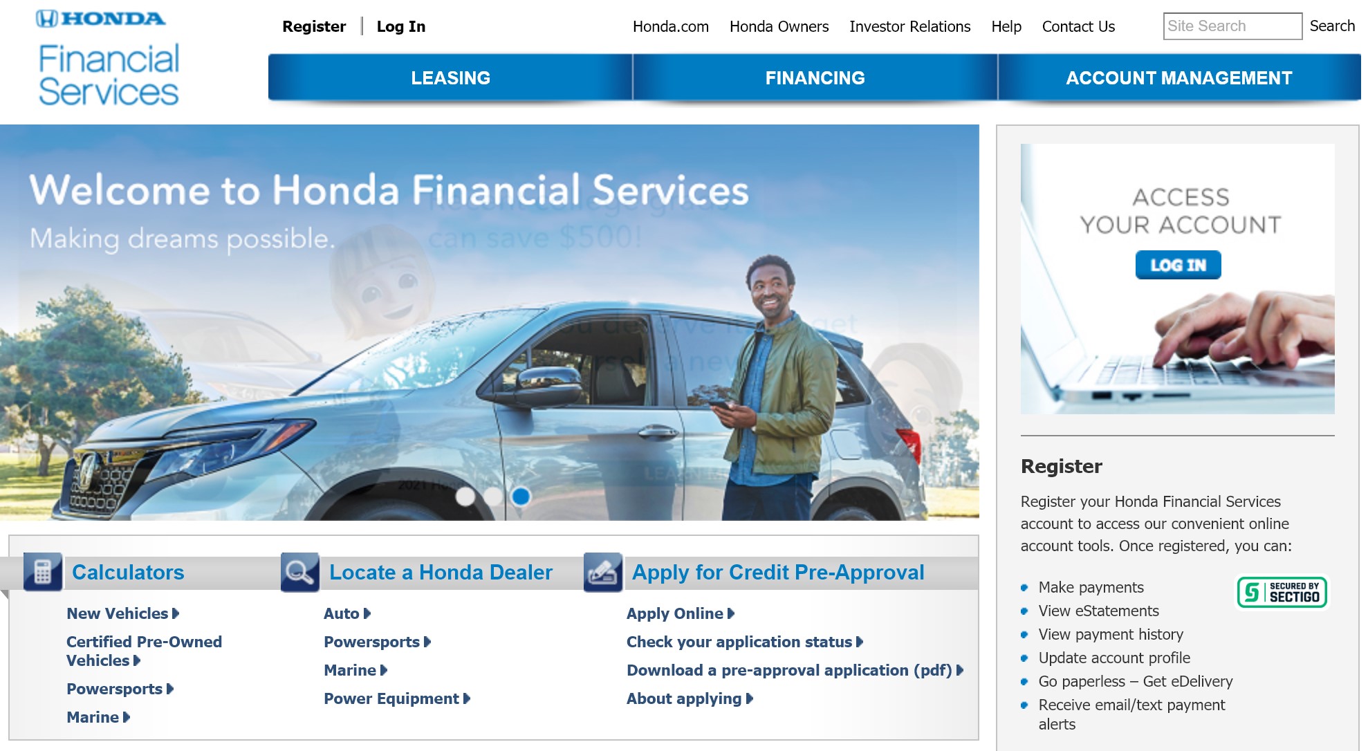 Pay Your Honda Financial Auto Loan at www.hondafinancialservices.com