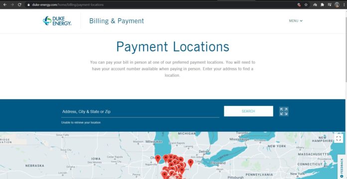 Duke Energy payment locations