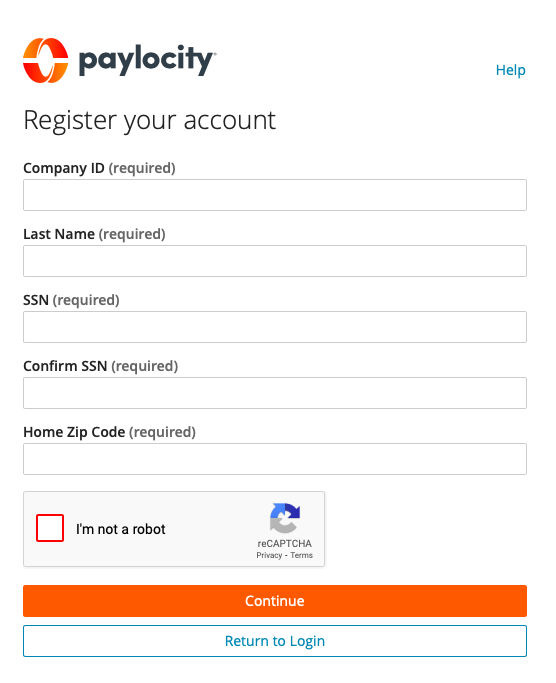 Paylocity Account Registeration 