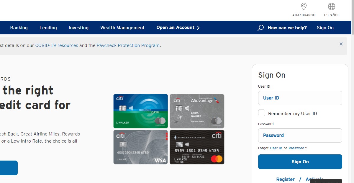 Citi Bank Credit Card Apply Online at www.citi.com - Activate Citi Credit Card