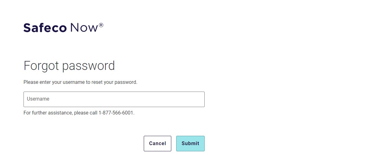 safeco forgot password