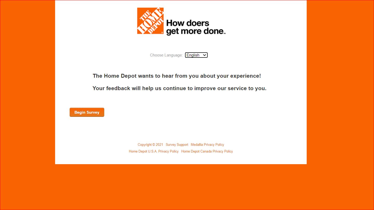 www.homedepot.com/survey - Home Depot Survey Win $5K