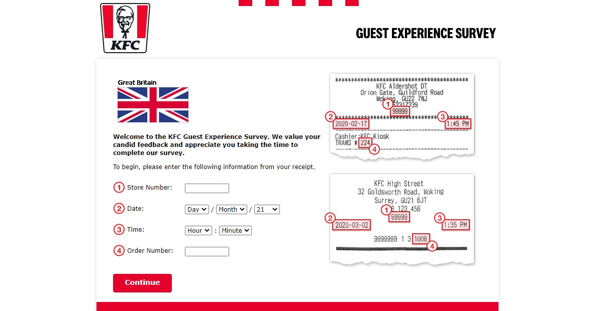 www.YourKFC.co.uk - KFC UK Guest Experience Survey
