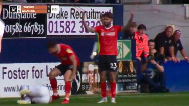 Savage swipe of Swansea player’s legs ‘most blatant red ever’ - but only gets a yellow Lansbury only saw yellow for the challenge