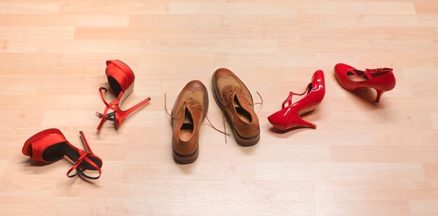 ‘My husband and I have had over 300 threesomes together - we're very happily married' Shoes on the floor