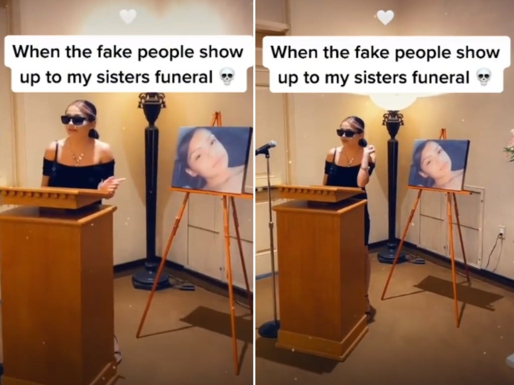 Clip goes viral after woman appears to call out ‘fake people’ at her sister’s funeral