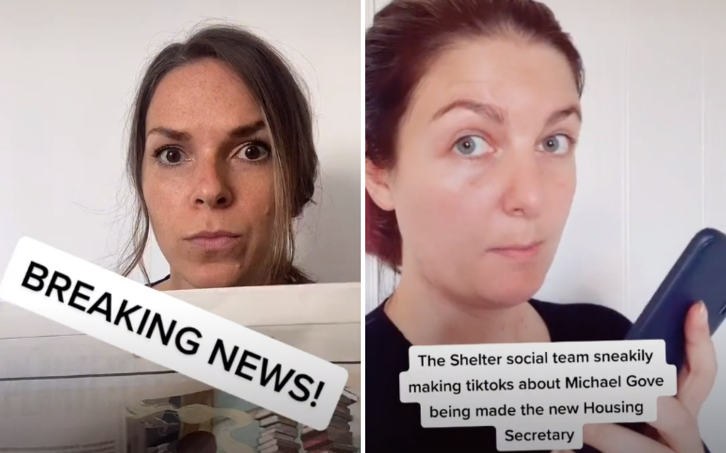 How Shelter is using TikTok to demand change from new housing secretary Michael Gove