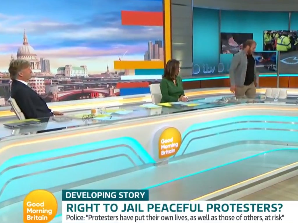 Insulate Britain protester storms off GMB following row with Richard Madeley