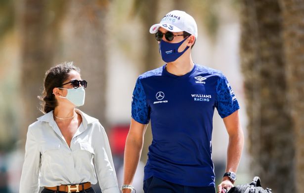 Meet George Russell's girlfriend who he met after splitting with team-mate's sister George Russell with his girlfriend Carmen Montero at the Bahrain Grand Prix