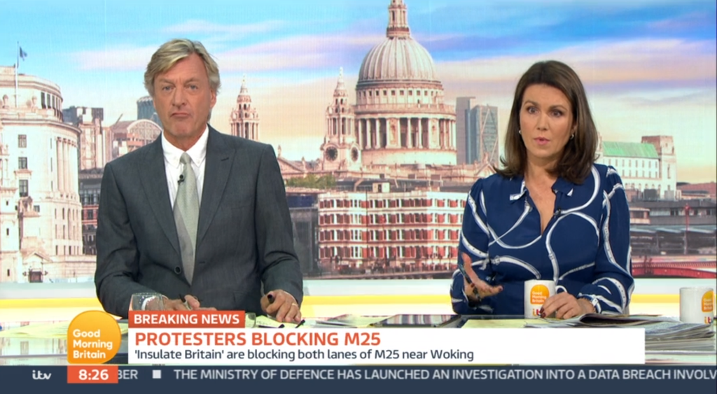 Richard Madeley goes off on ‘ludicrous’ Insulate Britain M25 protest on Good Morning Britain