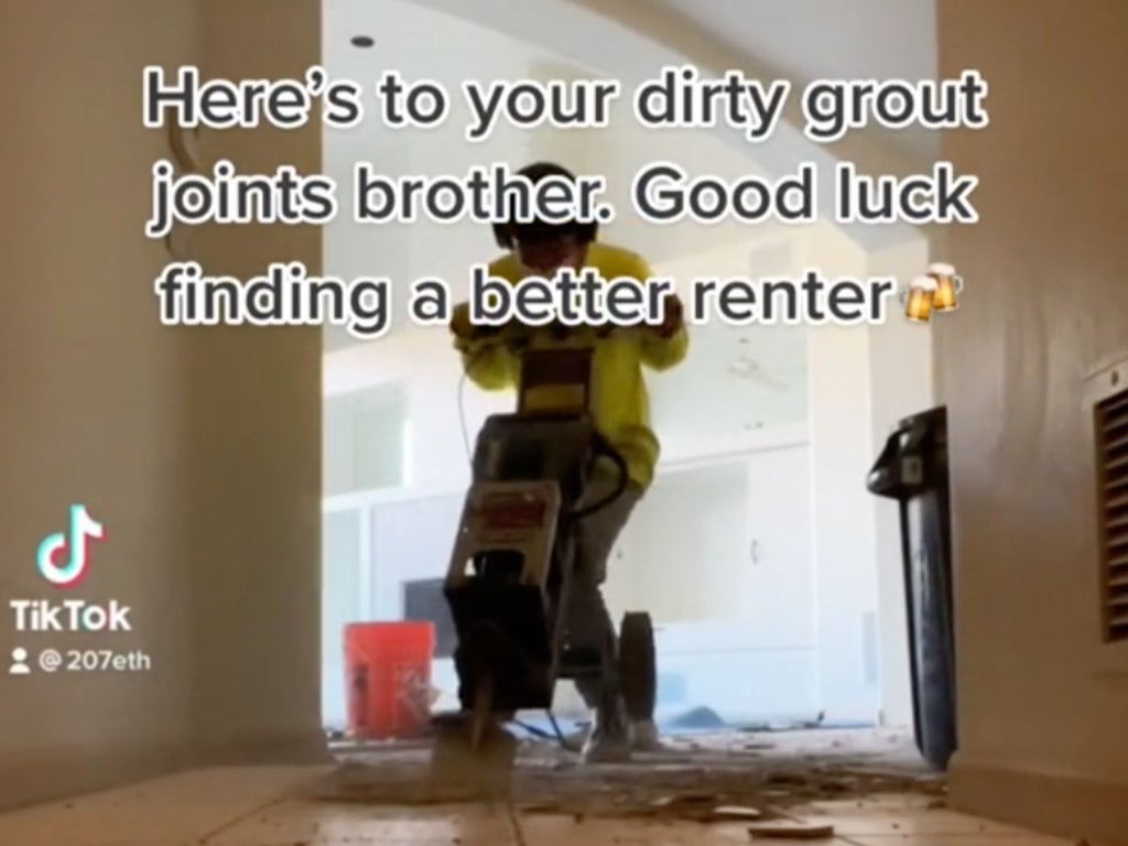 Tenant takes a jackhammer to kitchen floor after landlord kept his deposit over ‘dirty grouting’