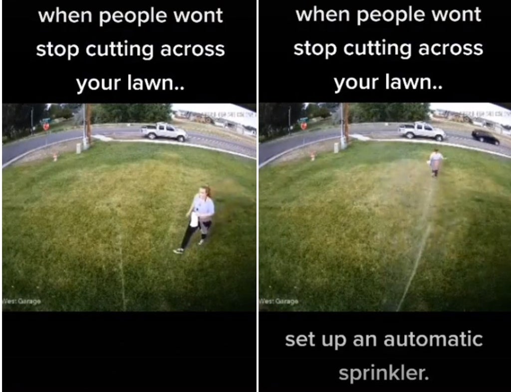 TikTok divided over man’s controversial method of stopping people walking on his lawn
