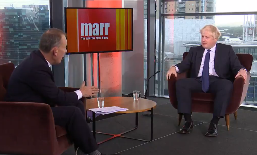 Watch Andrew Marr call out Boris Johnson for ‘not telling the truth’ over wages increasing