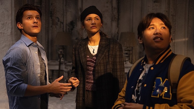 Tom Holland, Zendaya and Jacob Batalon in Spider-Man No Way Home, one of the upcoming marvel movies
