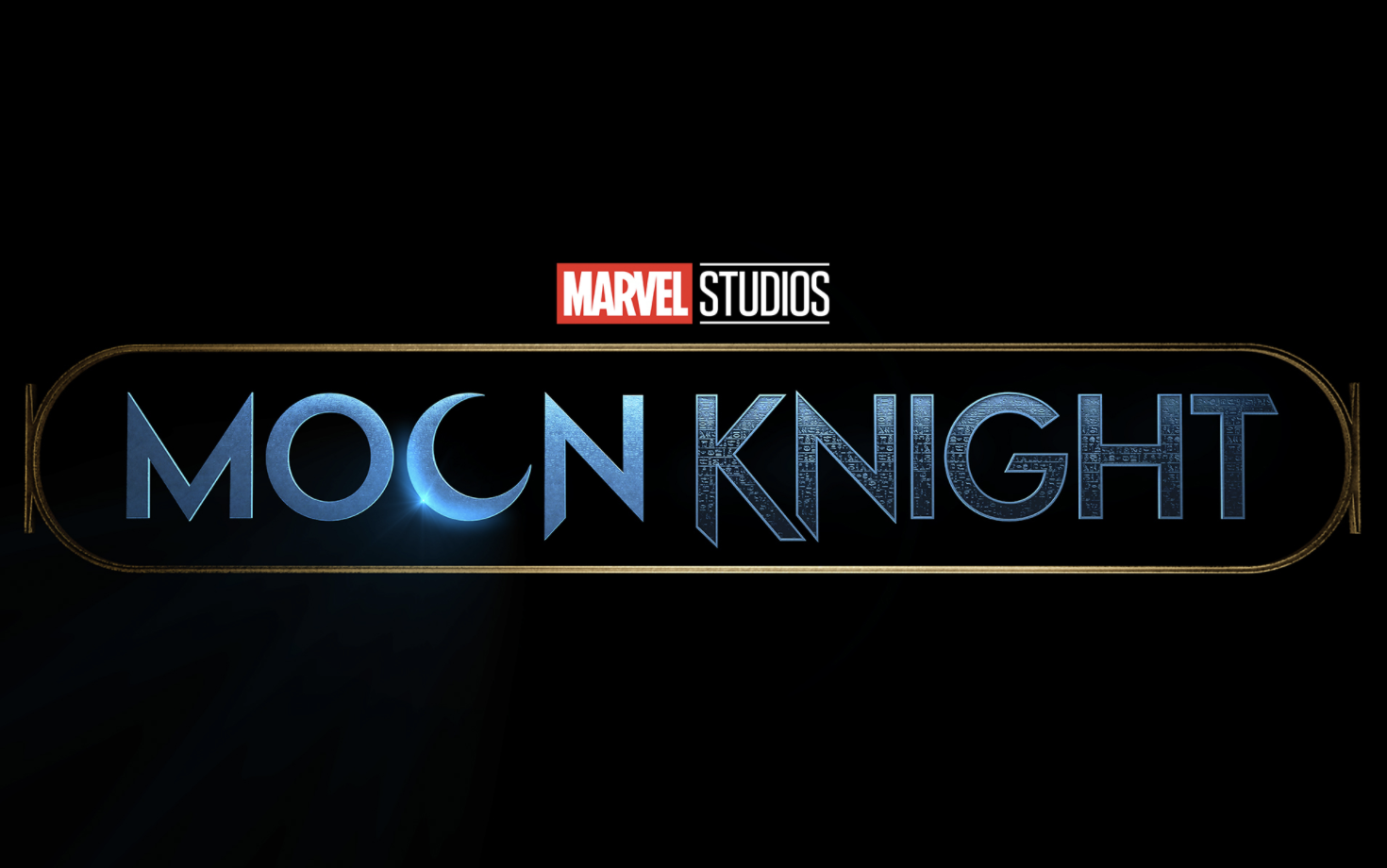 The logo for Moon Knight, one of the upcoming marvel shows