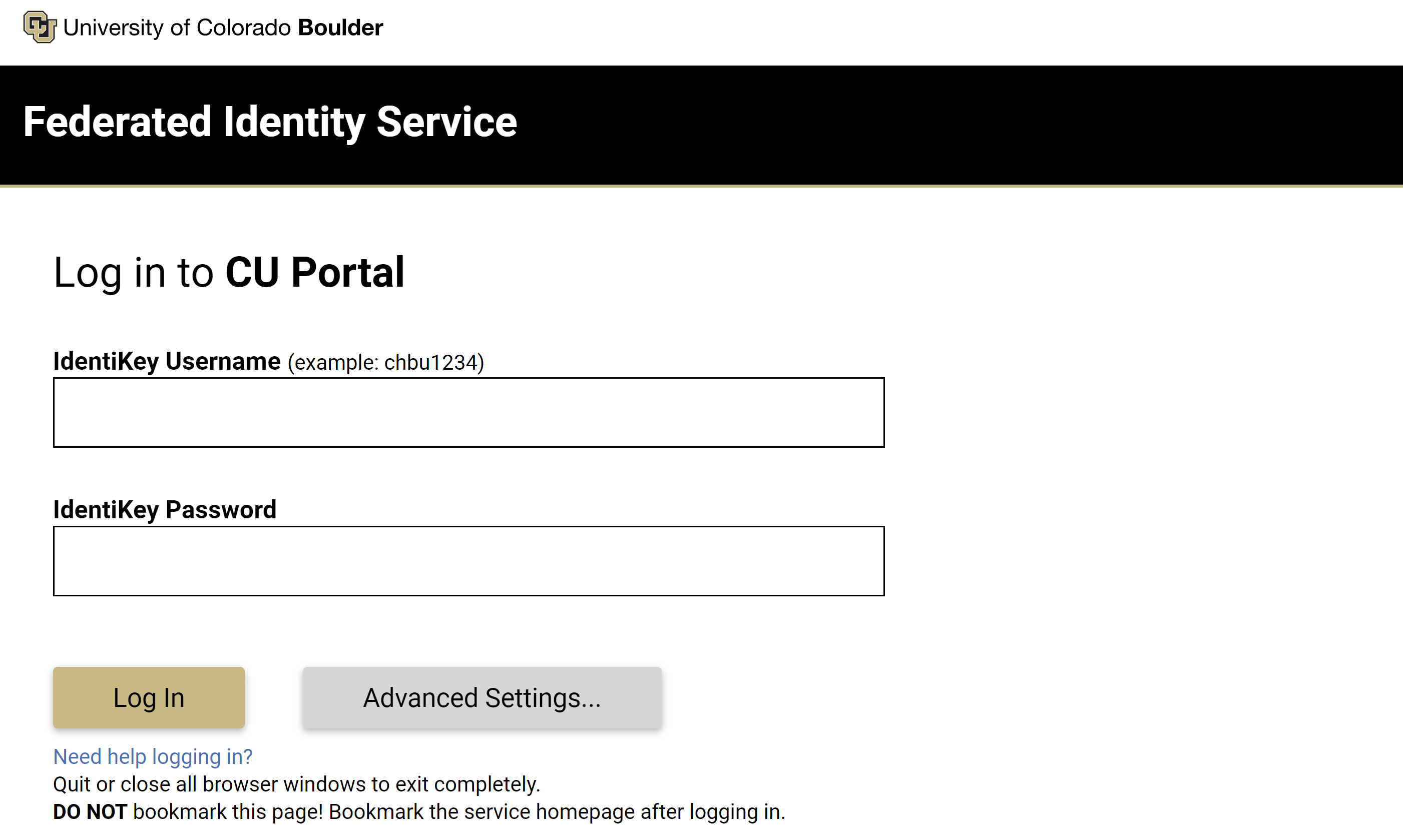 MyCUInfo Login