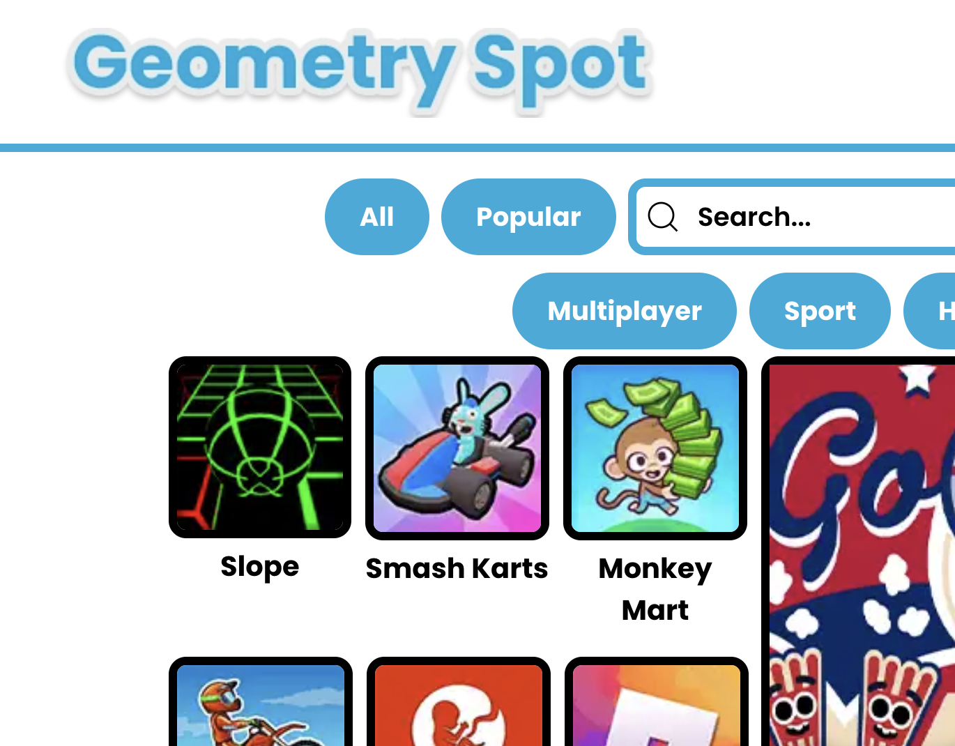 Unblocked Geometry Spot Games Online Play at