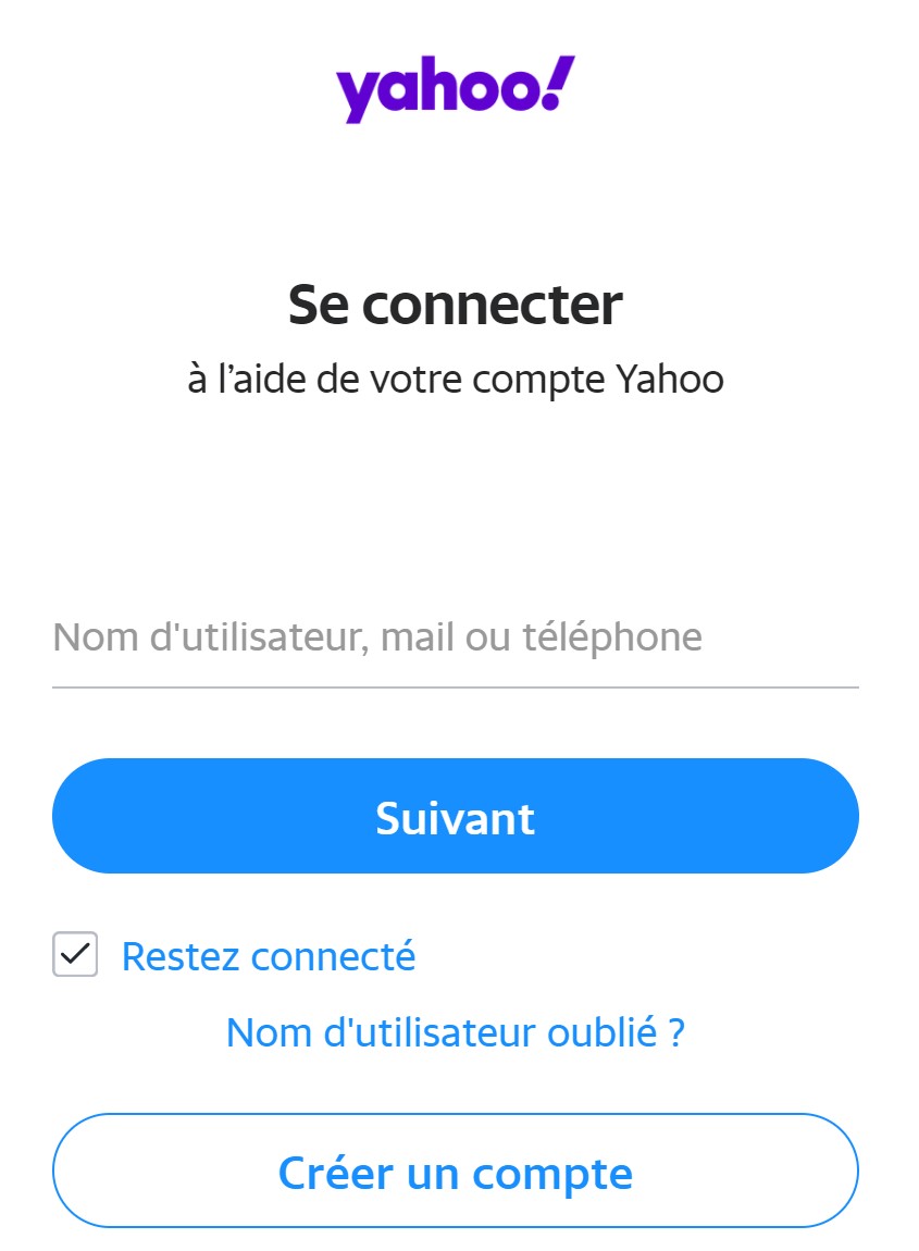 Yahoo Mail se connecter
